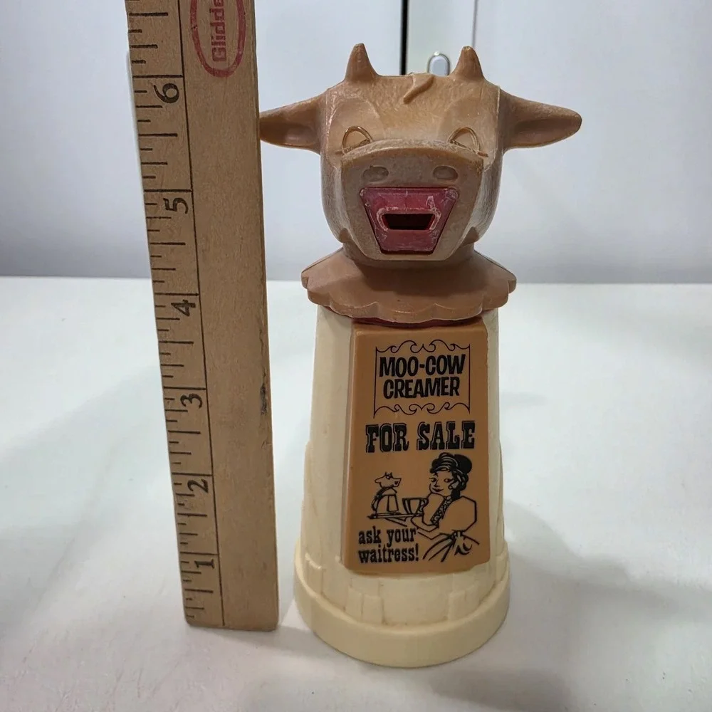 VTG Moo Cow Coffee Creamer Holder Dispenser Container Whirley Industries RARE !